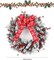 24 Inch Christmas Wreath for Front Door Artificial Wreath Adorned with Pine Branches, Berries, Snowflakes, and Red Ribbons,for Christmas Decorations Indoor and Outdoo